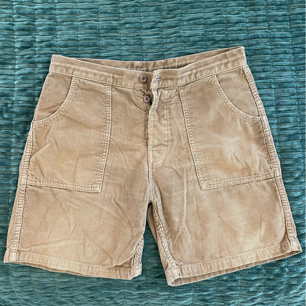 Birdwell Men's Tan Corduroy Shorts, Sz 32, Made in USA/Cali.